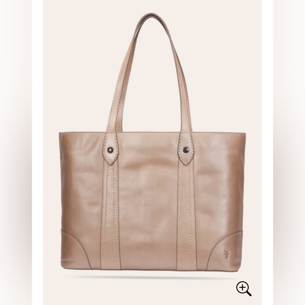 Frye NWT Melissa Shopper Leather Tote Bag in elegant light bronze🔆